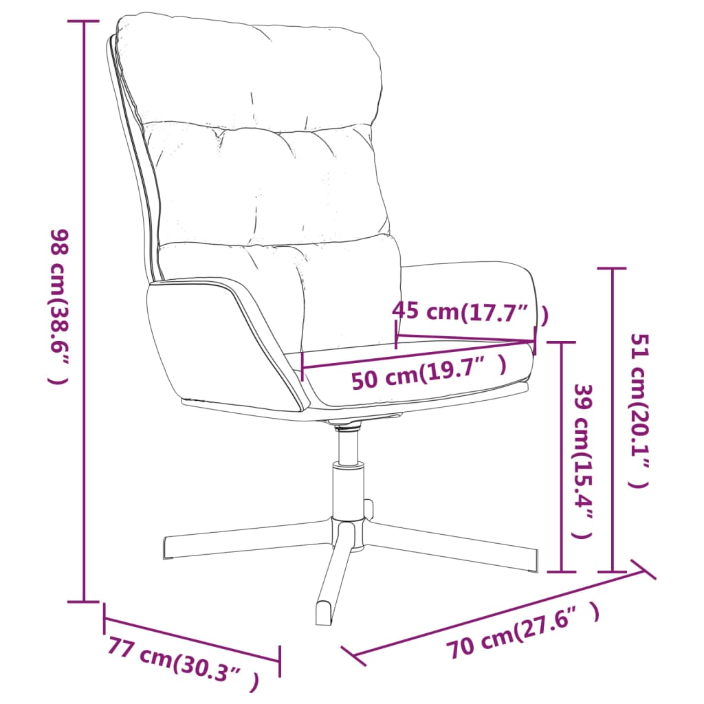 Fauteuil relax simili cuir noir