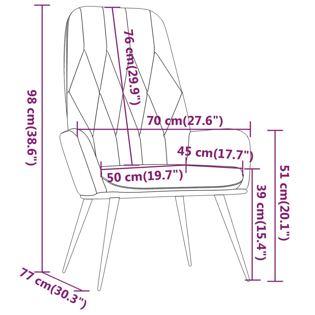 Fauteuil relax velours