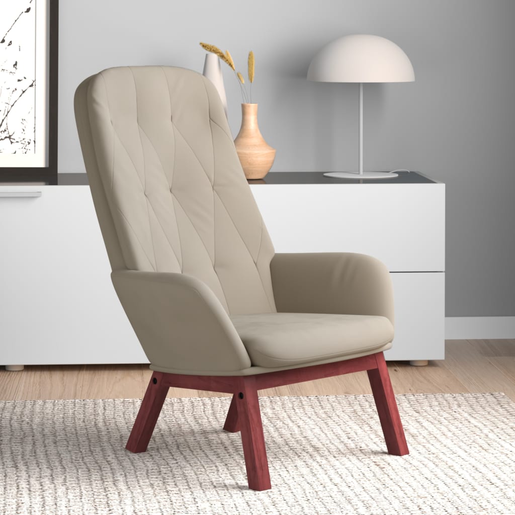 Fauteuil relax velours gris foncé