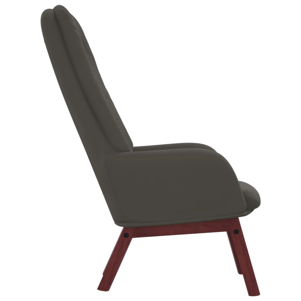 Fauteuil relax velours gris foncé