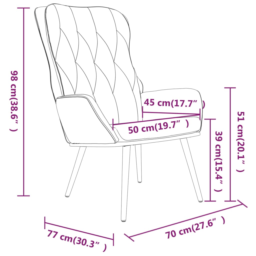 Fauteuil relax velours