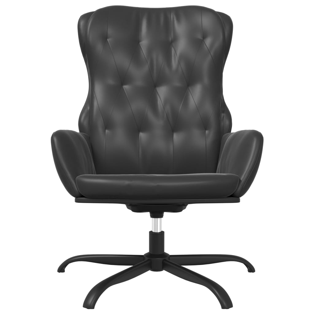 Fauteuil relax simili cuir noir