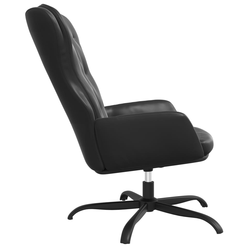 Fauteuil relax simili cuir noir