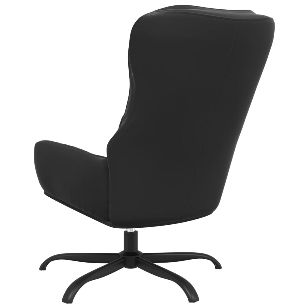 Fauteuil relax simili cuir noir