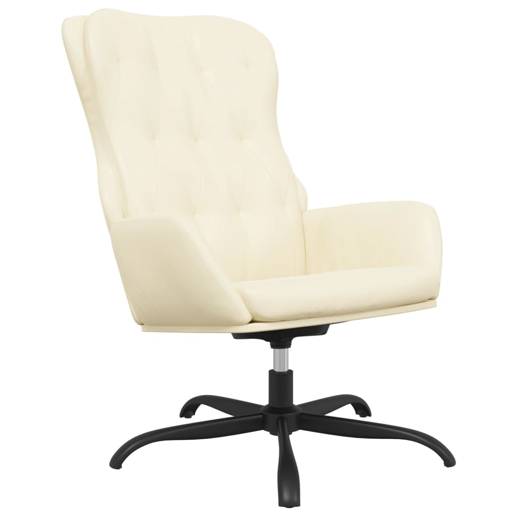 Fauteuil relax simili cuir noir