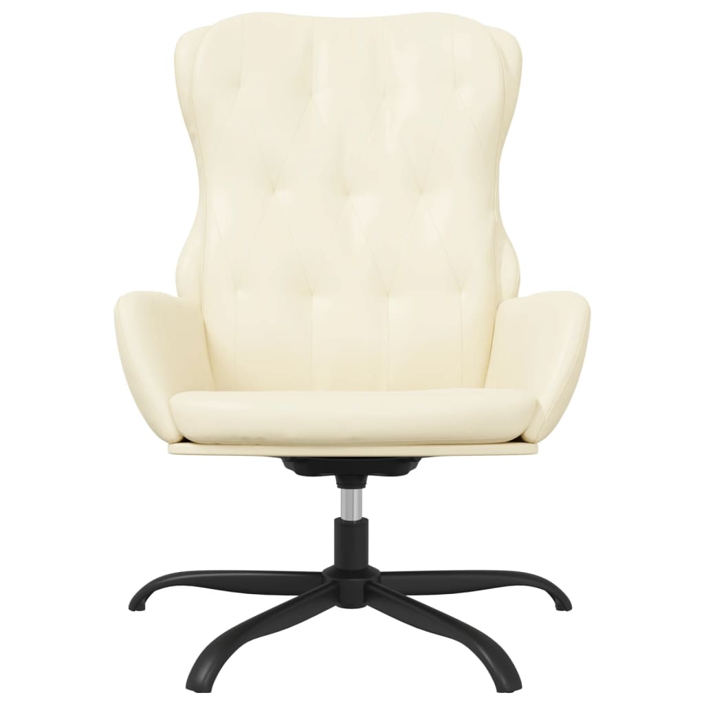 Fauteuil relax simili cuir noir