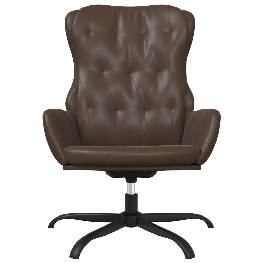 Fauteuil relax simili cuir noir