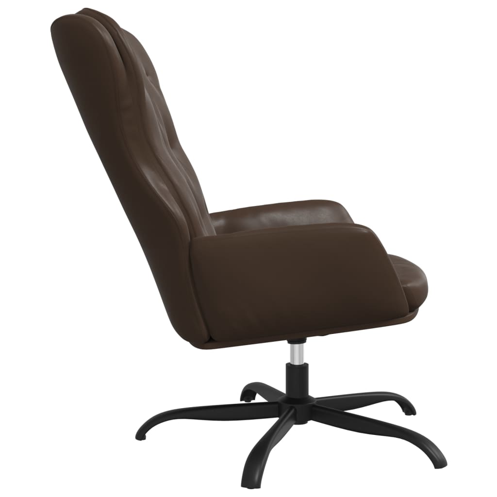 Fauteuil relax simili cuir noir