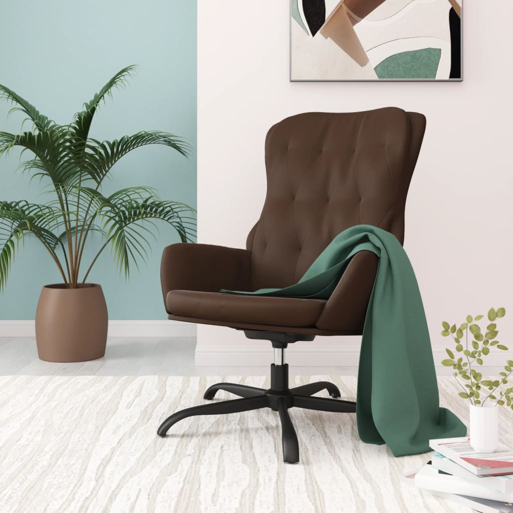 Fauteuil relax simili cuir noir