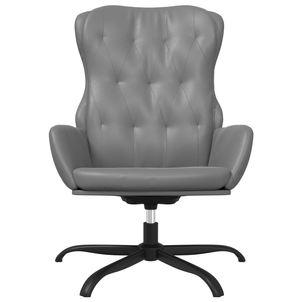 Fauteuil relax simili cuir noir