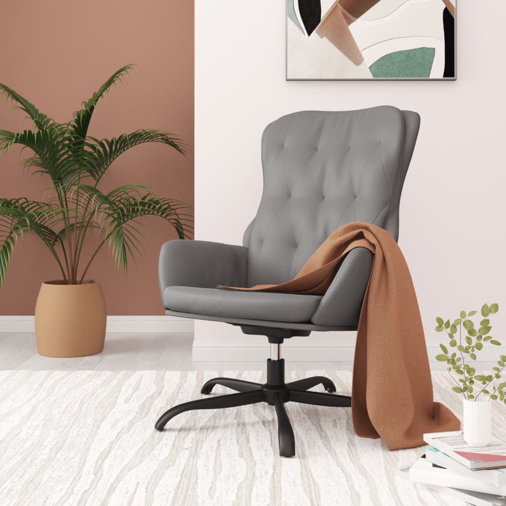 Fauteuil relax simili cuir noir