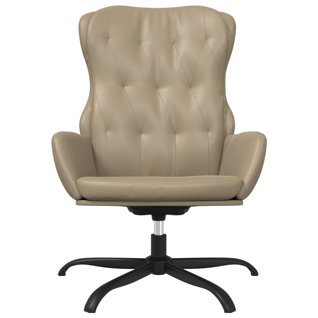 Fauteuil relax simili cuir noir