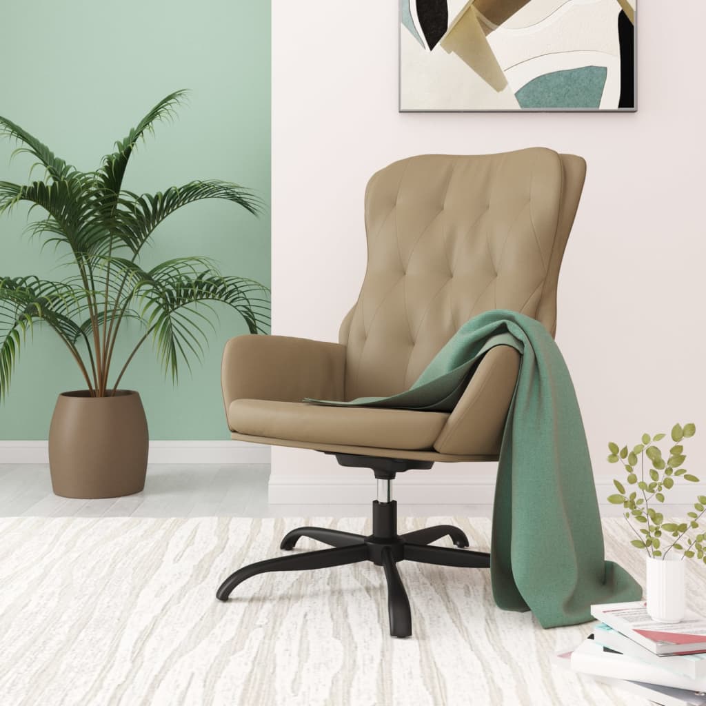 Fauteuil relax simili cuir noir