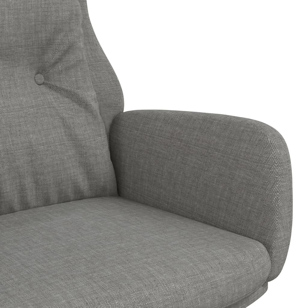 Fauteuil relax avec repose-pieds en tissu