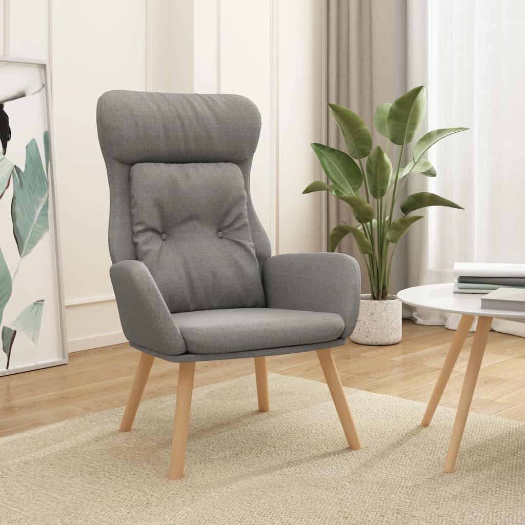 Fauteuil relax avec repose-pieds en tissu