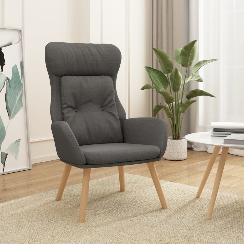 Fauteuil relax avec repose-pieds en tissu