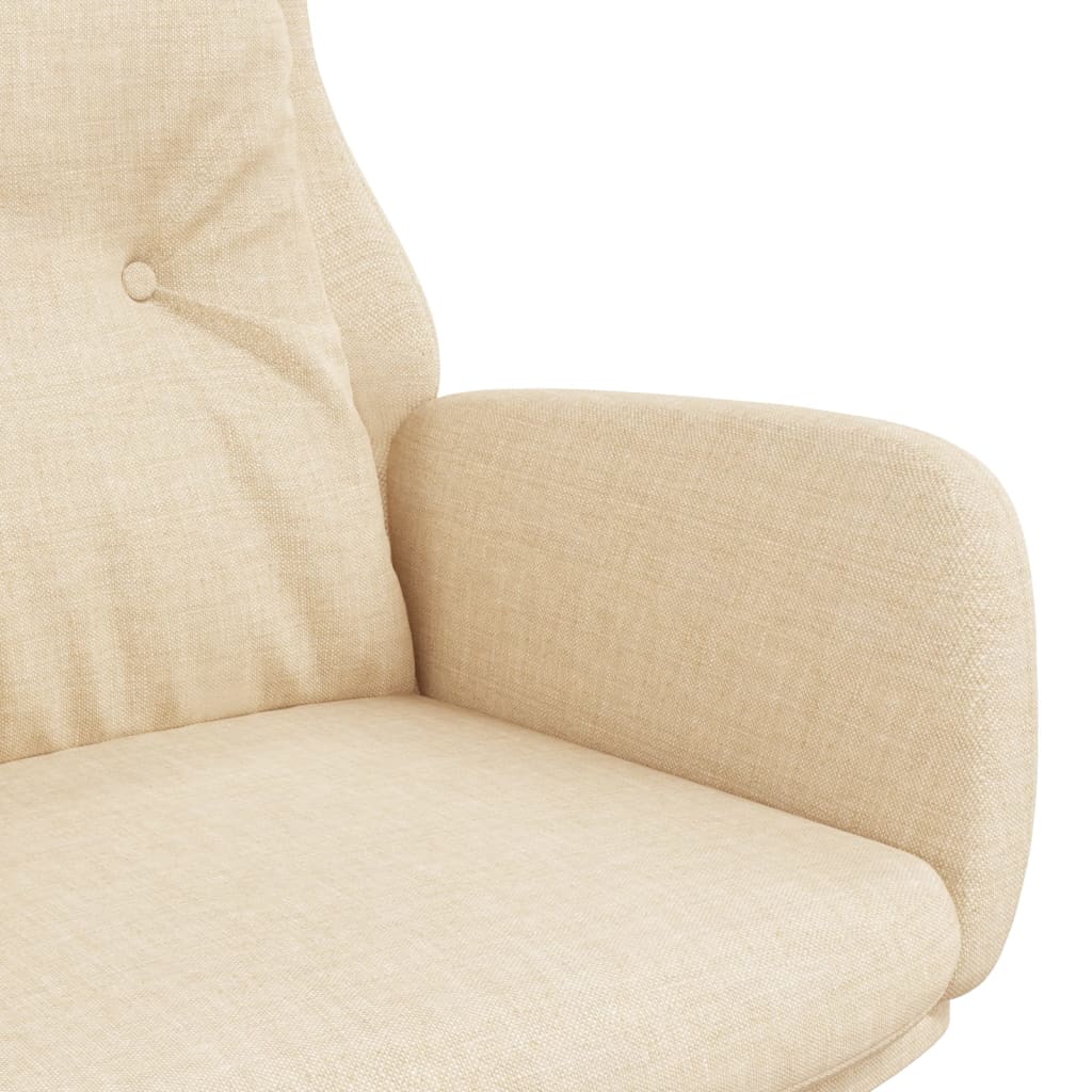 Fauteuil relax avec repose-pieds en tissu