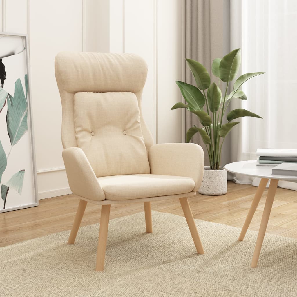 Fauteuil relax avec repose-pieds en tissu