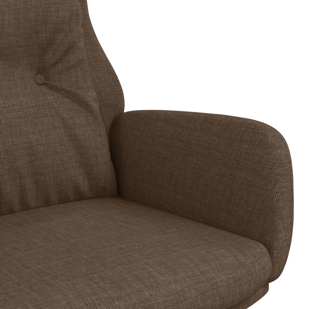 Fauteuil relax avec repose-pieds en tissu