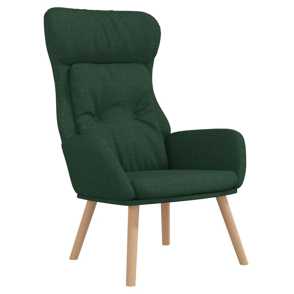 Fauteuil relax tissu vert foncé