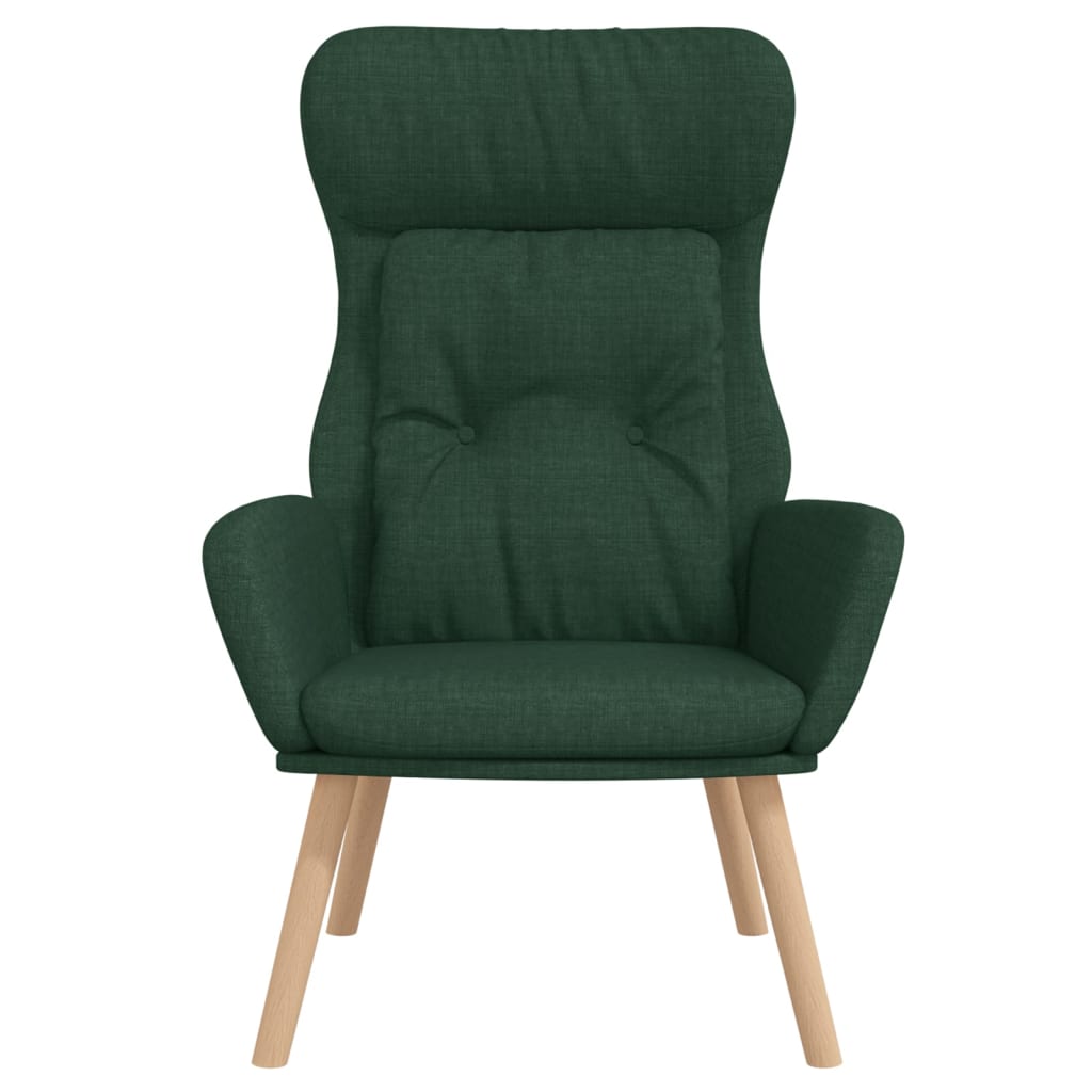 Fauteuil relax tissu vert foncé