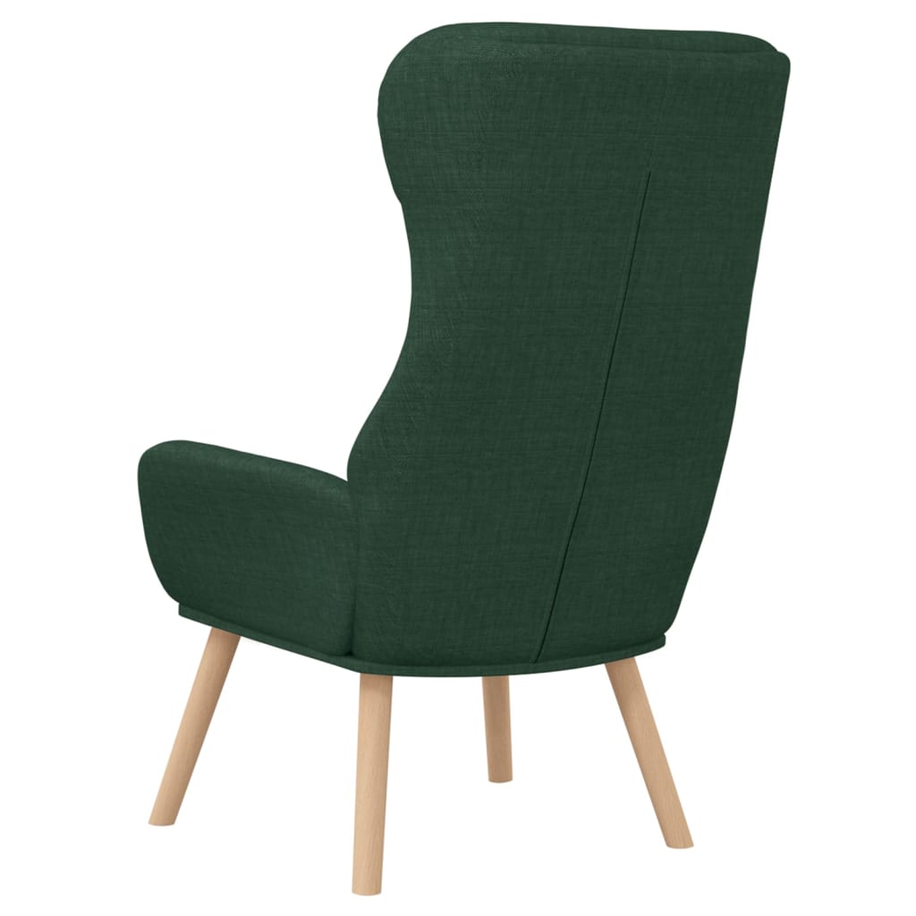 Fauteuil relax tissu vert foncé