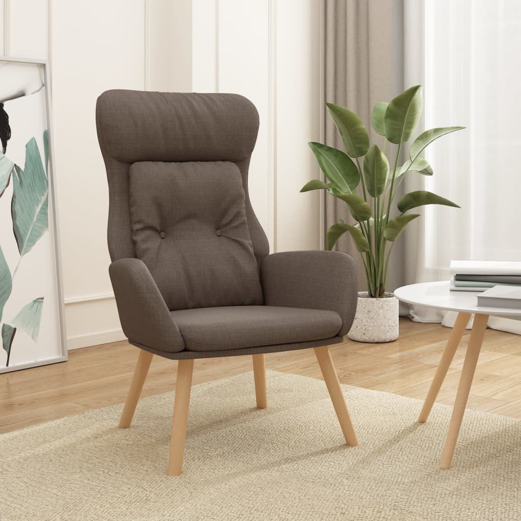 Fauteuil relax avec repose-pieds en tissu