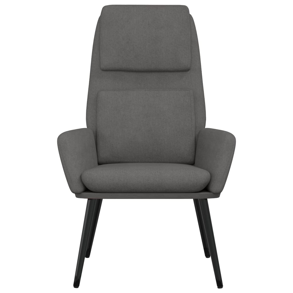 Fauteuil relax tissu gris foncé