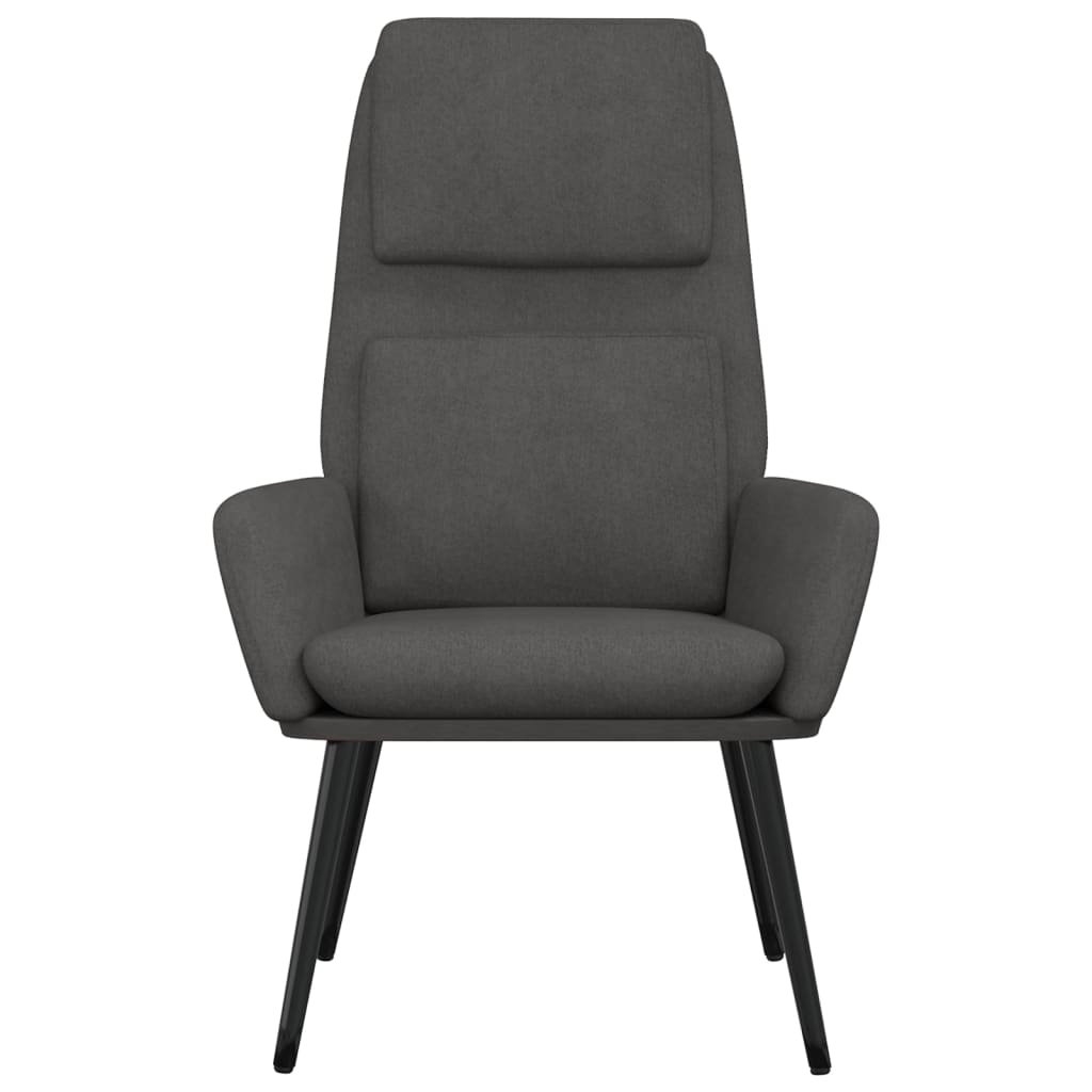 Fauteuil relax tissu gris foncé