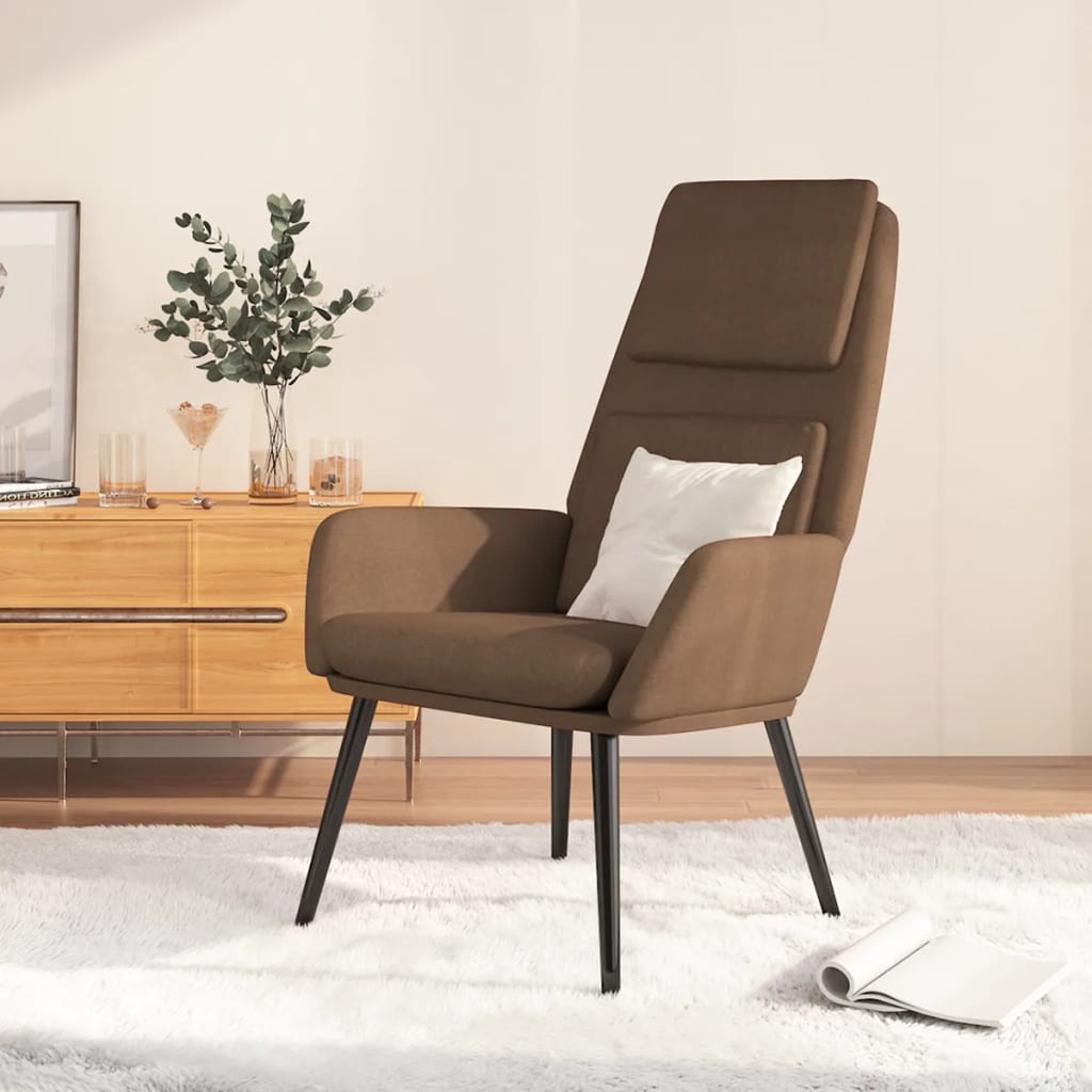 Fauteuil relax avec repose-pieds en tissu