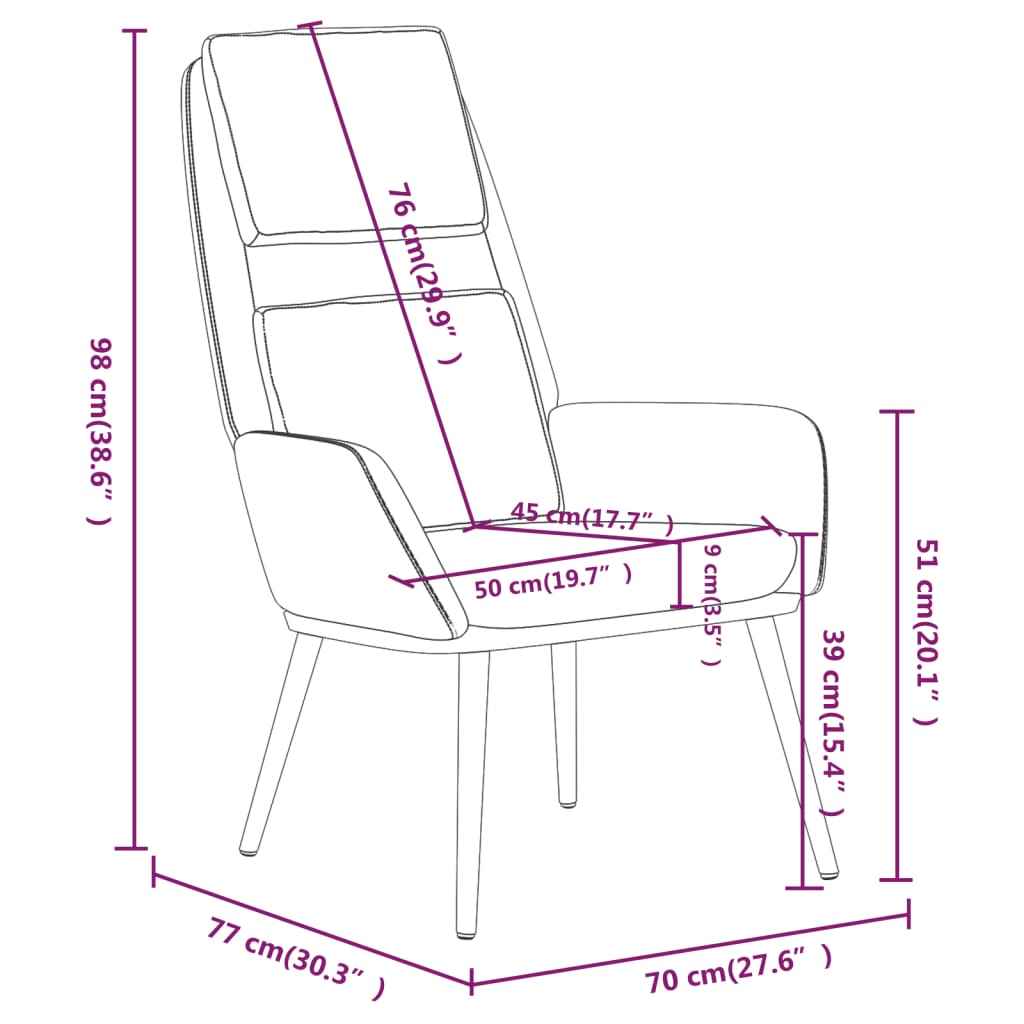 Fauteuil relax avec repose-pieds en tissu