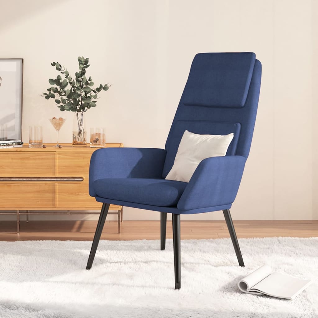 Fauteuil relax avec repose-pieds en tissu