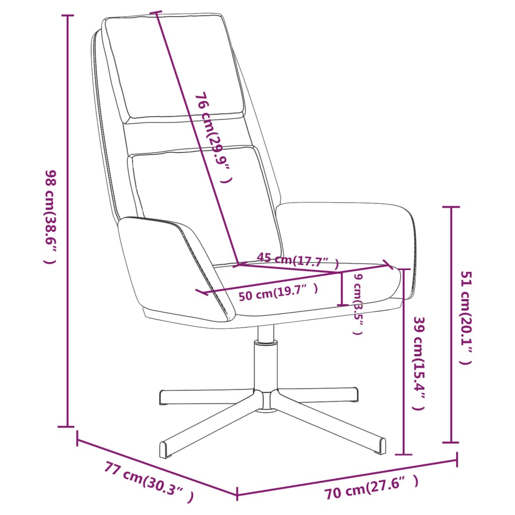 Fauteuil relax velours blanc crème