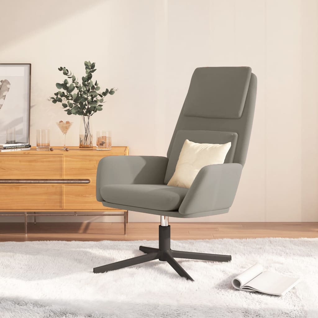 Fauteuil relax velours blanc crème