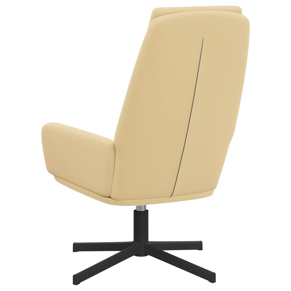 Fauteuil relax velours blanc crème