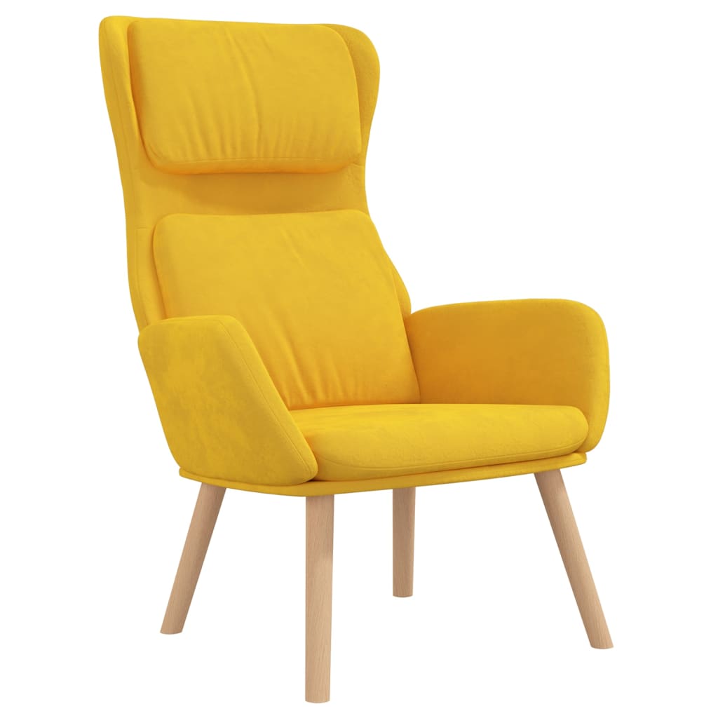 Fauteuil relax avec repose-pieds en velours