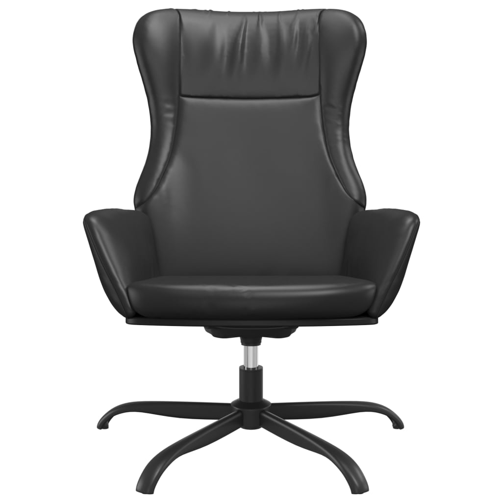 Fauteuil relax simili cuir noir