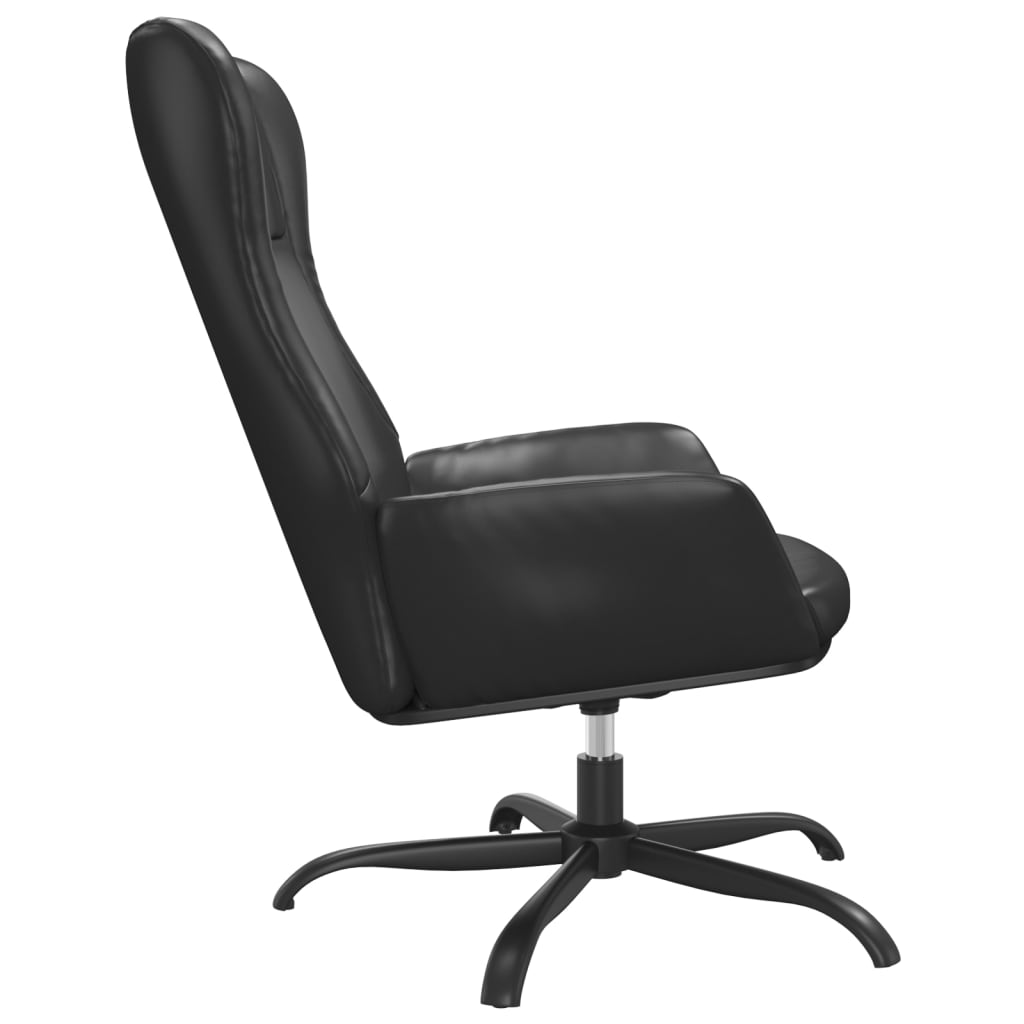 Fauteuil relax simili cuir noir