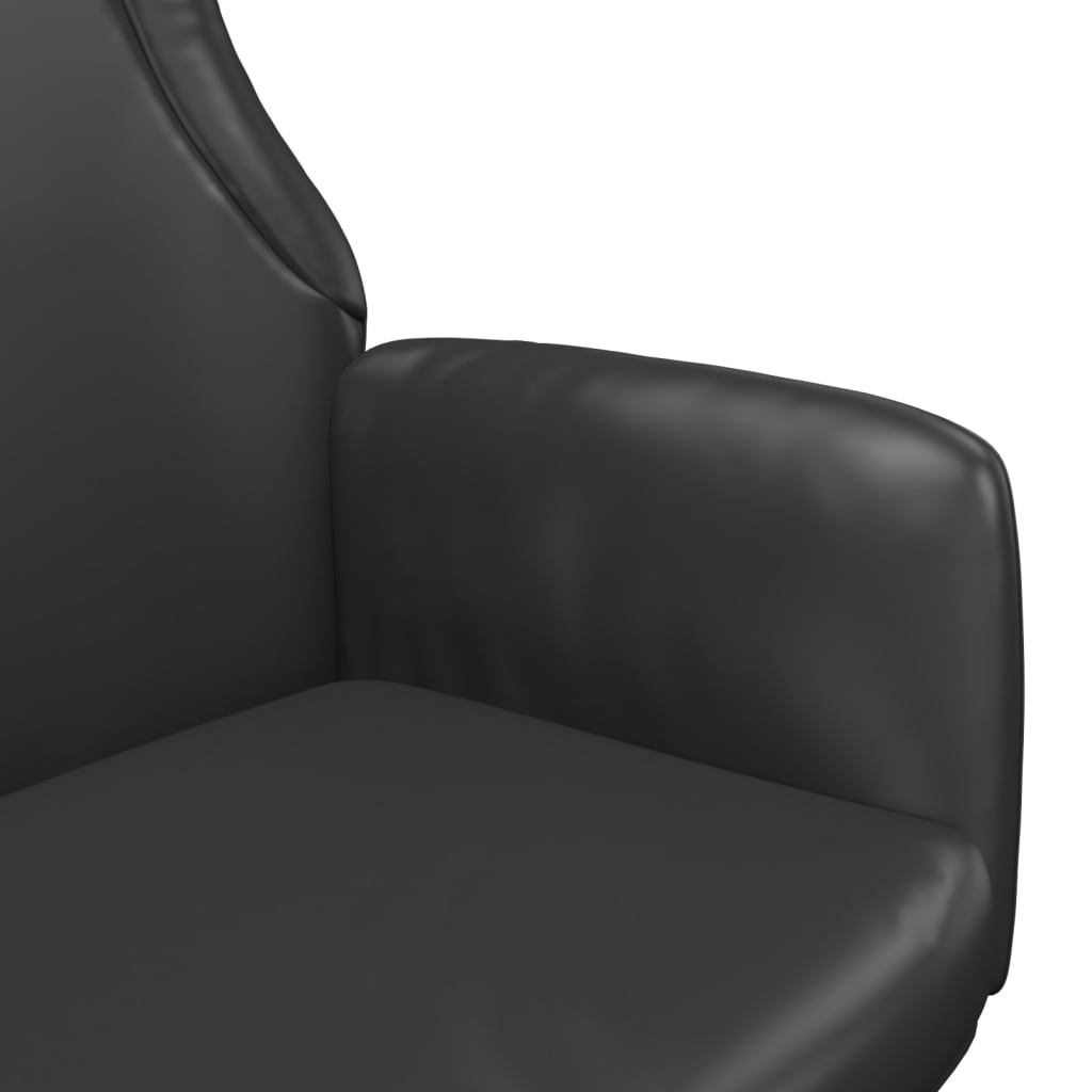 Fauteuil relax simili cuir noir