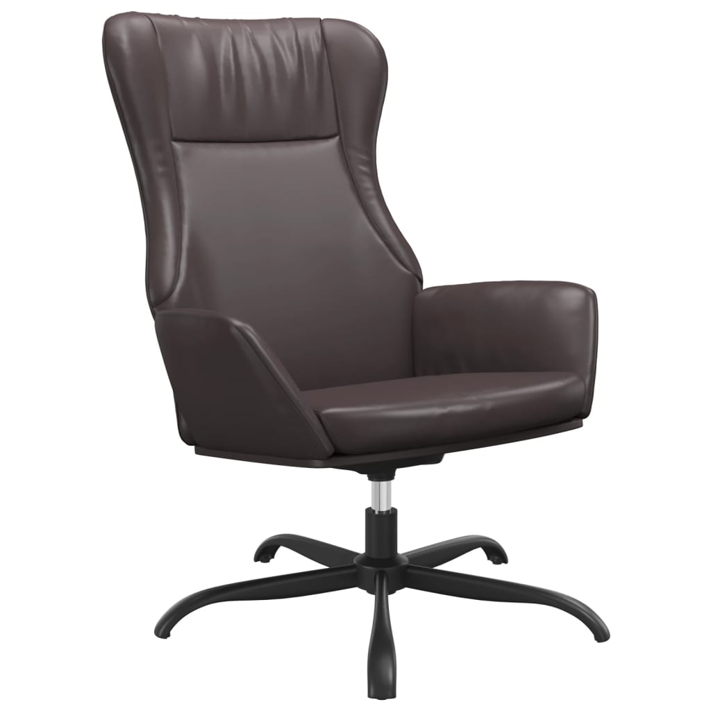 Fauteuil relax simili cuir noir