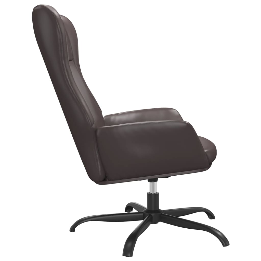 Fauteuil relax simili cuir noir