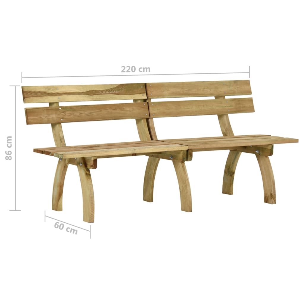 Banc de jardin 110 cm bois de pin imprégné