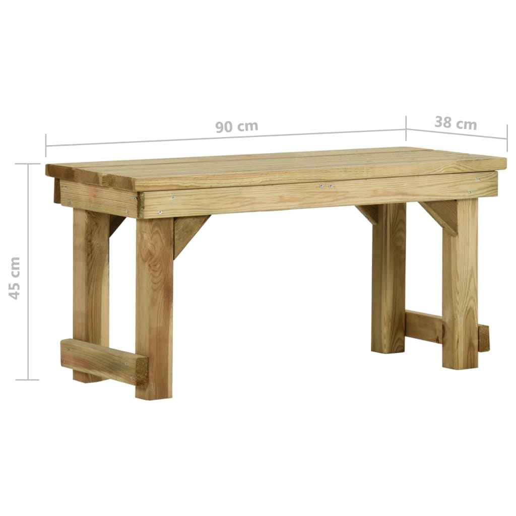 Banc de jardin 140 cm bois de pin imprégné