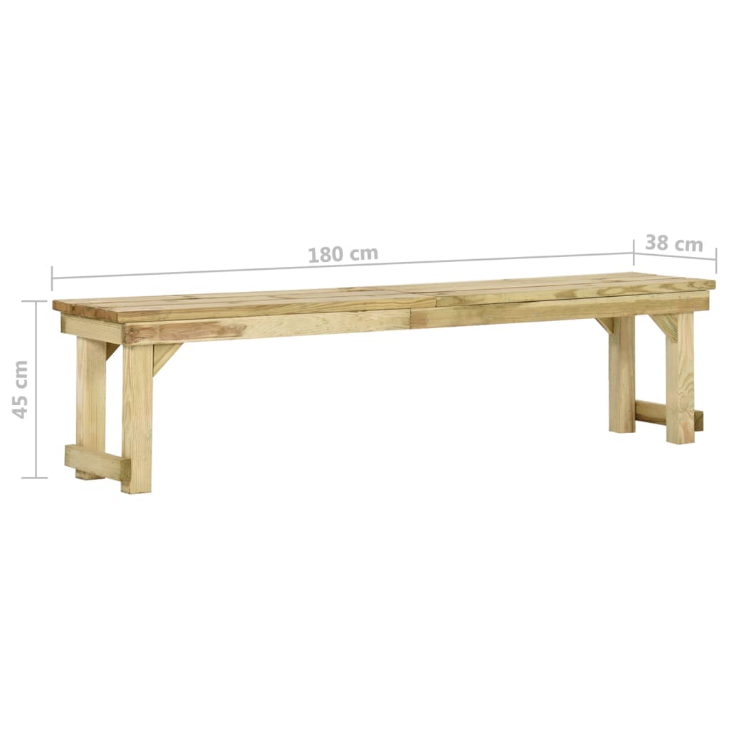 Banc de jardin 140 cm bois de pin imprégné