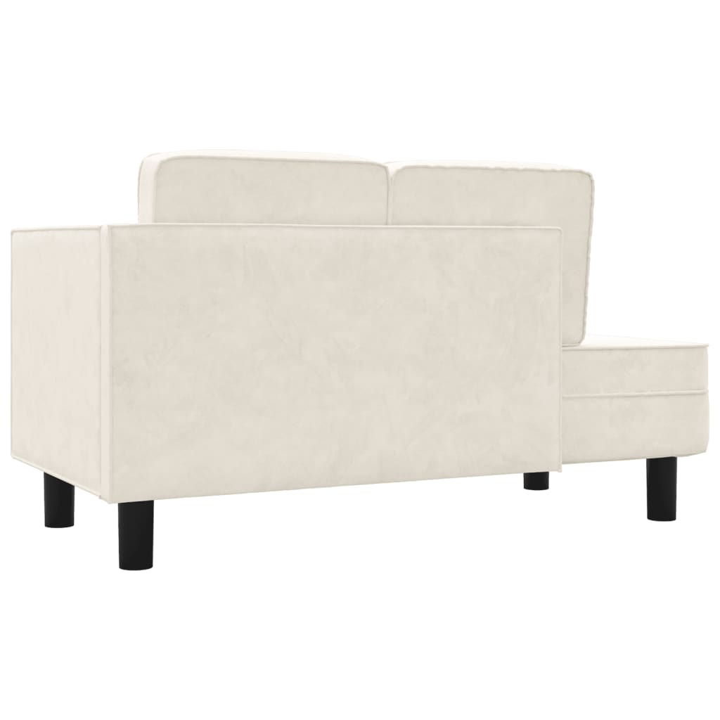 Chaise longue met kussens en bolster fluweel