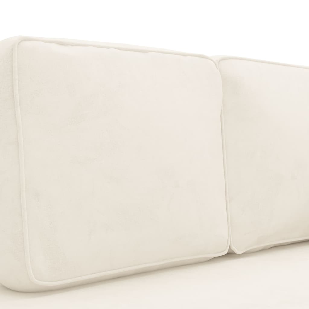 Chaise longue met kussens en bolster fluweel