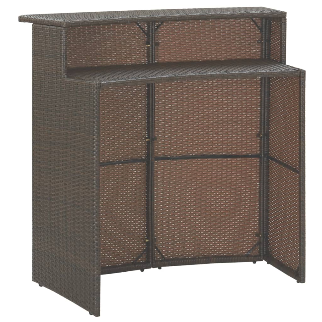 3-delige Tuinbarset met kussens poly rattan