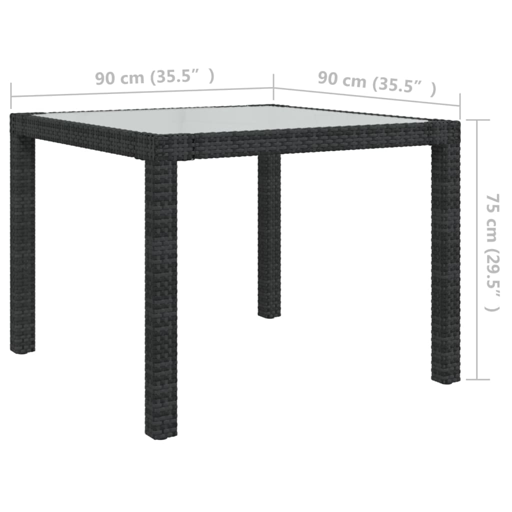 3-delige Tuinset met kussens poly rattan