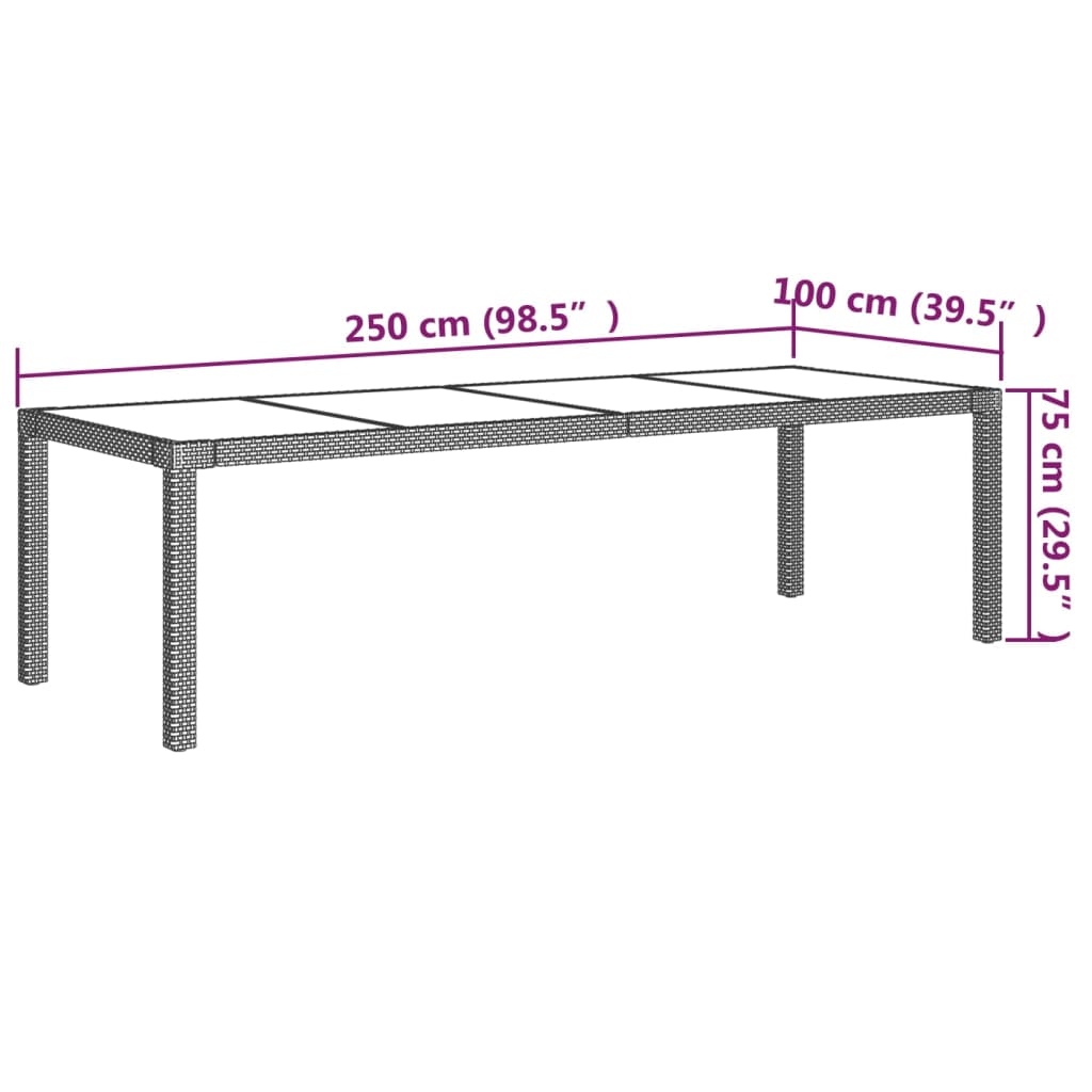 3-delige Tuinset met kussens poly rattan