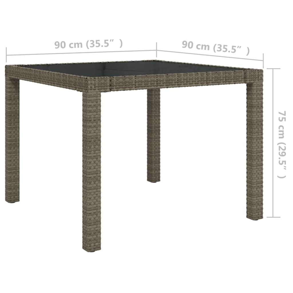 9-delige Tuinset met kussens poly rattan